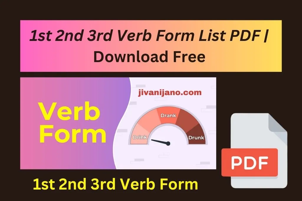 1st 2nd 3rd Verb Form List PDF Download Free